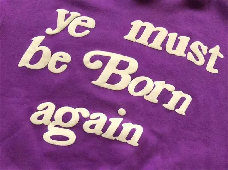 Sweat à capuche style vintage CPFM « Ye Must Be Born Again » pour homme et femme XJ250530_voghion.com