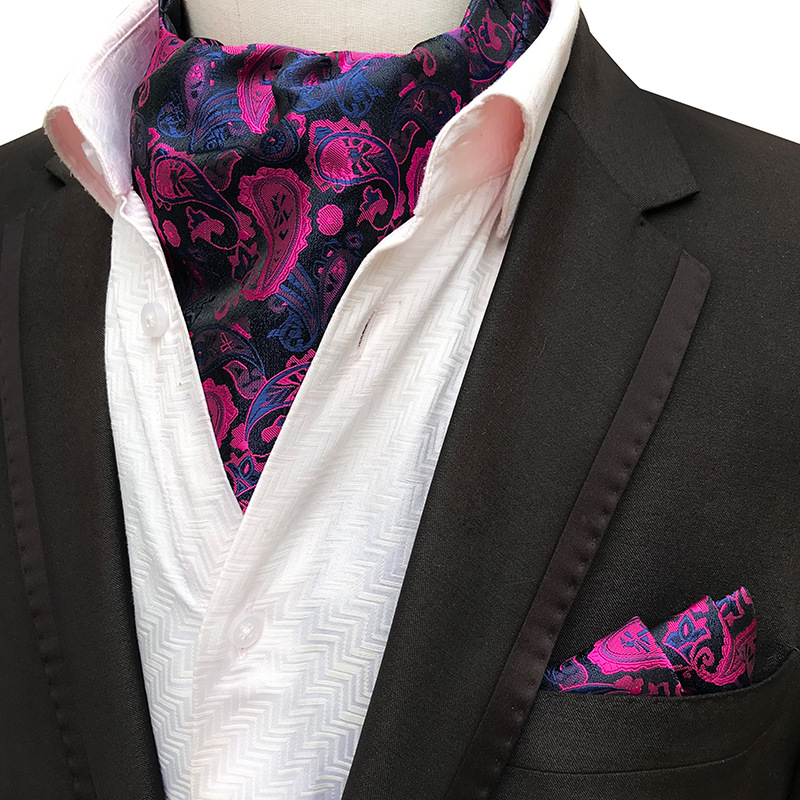 New Polyester Elegant Men’s Tie And Square Scarf Set
