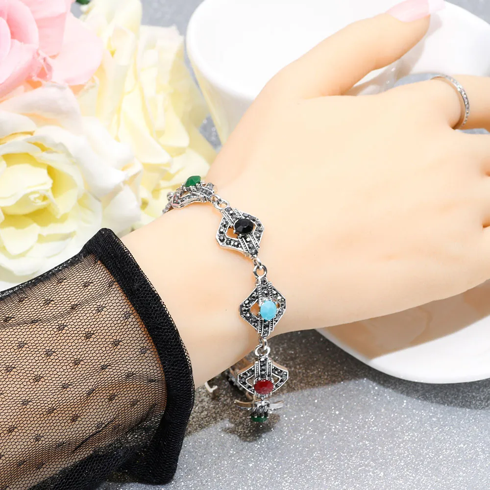 Saites aproces SUNSPICE antīka zelta sier krāsas vintage aproce sievietēm etniskām rhinestones rotaslietām turku tradicionālajām_voghion.com
