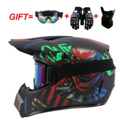 Exclusive [Three Piece Free Set] Electric Car Kart Lightweight Off Road Mountain Speed Descent Full Helmet