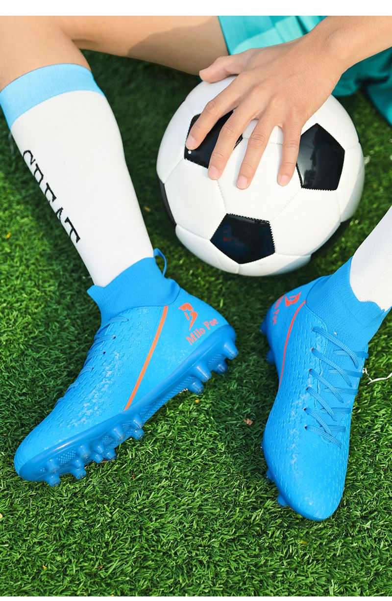 Fußballstollen Outdoor Herren Fußball Anti-Rutsch-Verschleißfeste Trainingsschuhe Lange Spikes Knöchelspiel-Turnschuhe Futsal_voghion.com