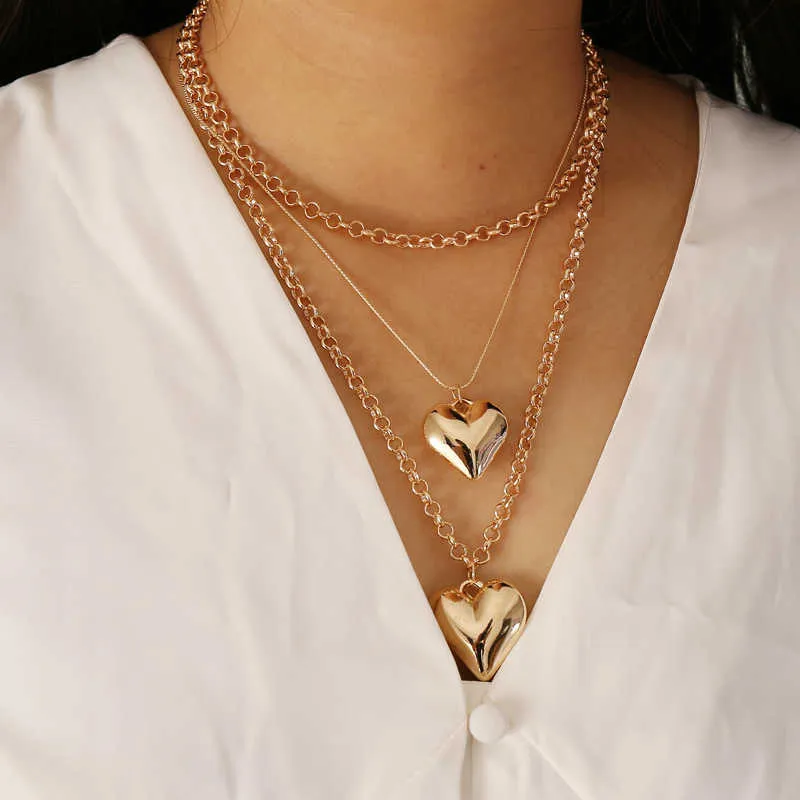 HOVANCI orecchini placcati in oro con collana e bracciale a forma di cuore per donna_voghion.com