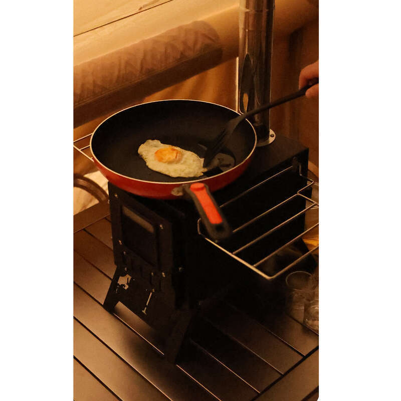 Udendørs integreret rustfrit stål Desktop Camping Telt Opvarmning Brænde Husholdningsgrill Komfur_voghion.com