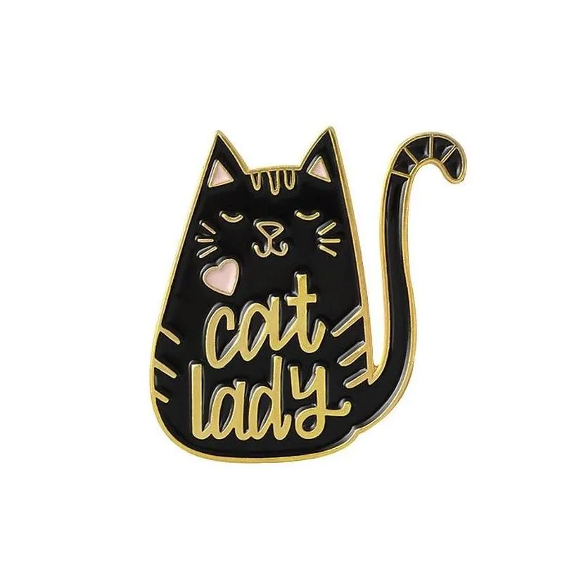 Hunde- Und Katzen-emaille-pins Vintage Stil Metallbroschen_voghion.com