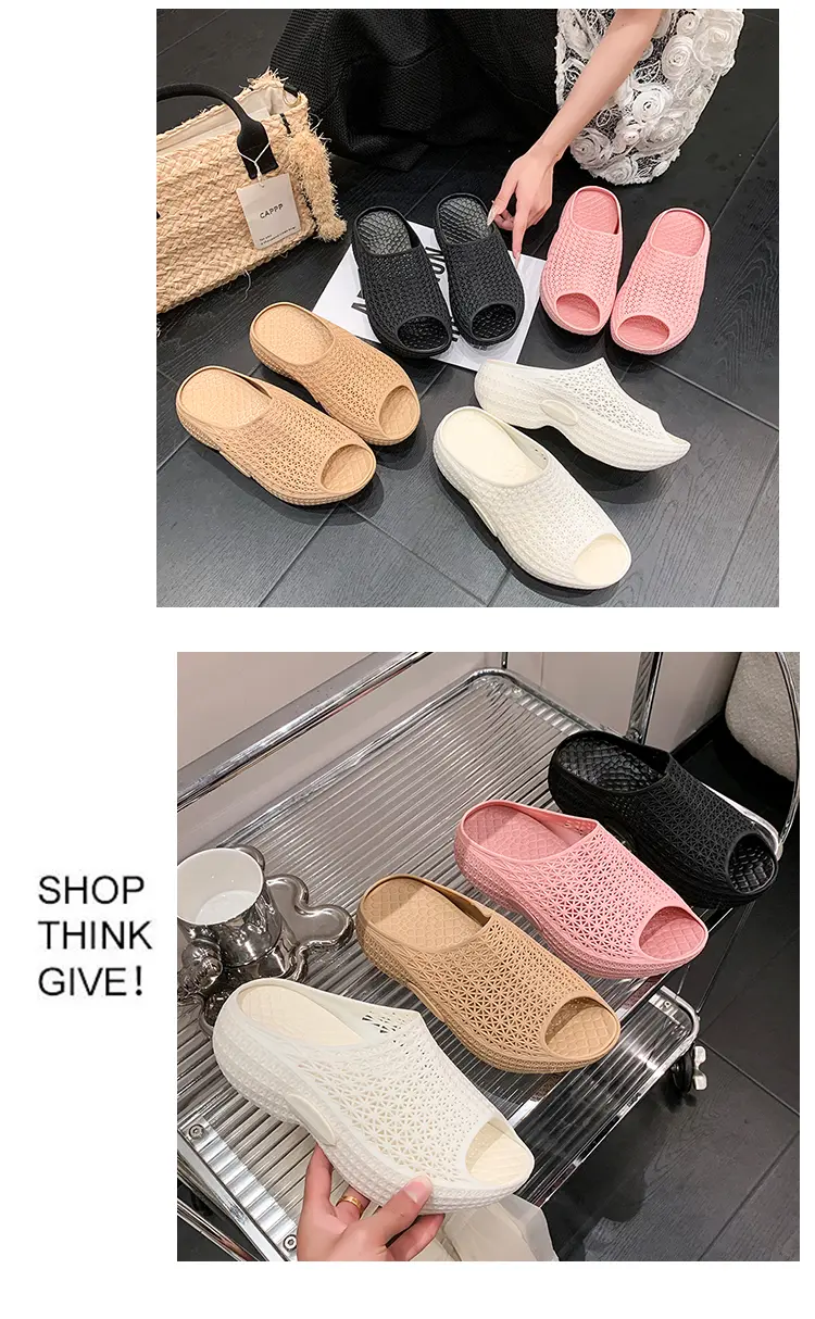 Chaussons à plateforme pour femme avec talons et maille_voghion.com