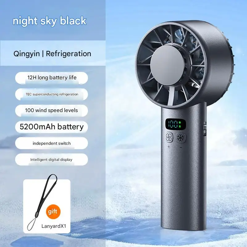Ventilateur de poche réfrigérant avec affichage led rechargeable_voghion.com