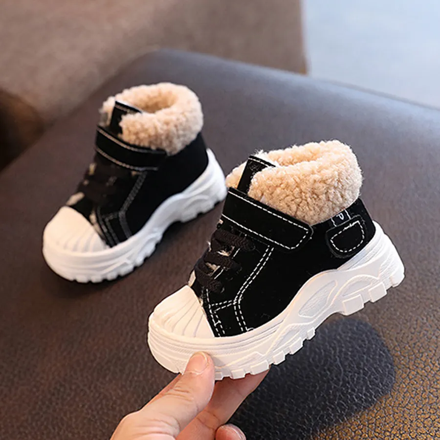 Botas cálidas de invierno para niños, nuevas, gruesas, de algodón, impermeables, cortas, Happysteps, para bebés y niñas, talla EE. UU._voghion.com