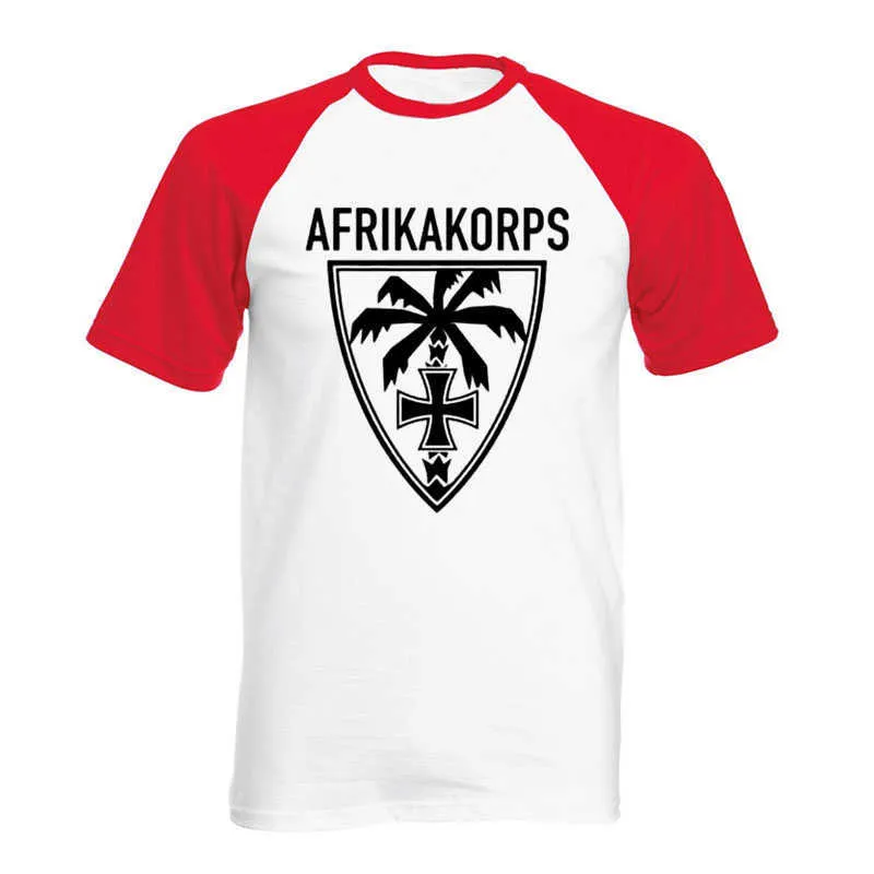 est T Shirts Férfi Maglietta Afrika Korps Palm Wehrht Deutschen Heeres Gruppe Dak raglan rövid ujjú póló 210706_voghion.com