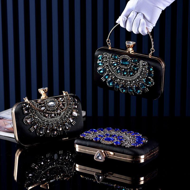Borsa a tracolla da sera semplice da donna, nuova, con perline, modello Rhie, per celebrità, alla moda europea e americana_voghion.com