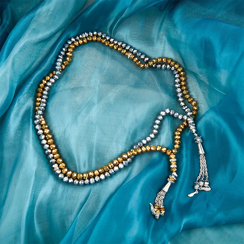 Chains 8mm 99 Beads Crystal Prayer Tasbih Tasbeeh Masbaha Bracelet Islamic Muslim_voghion.com