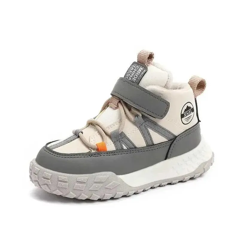 Athletic Outdoor Childrens Sneakers Autumn Winter Boys Sport Shoes Girls P Cashmere Warm ed Casual Studnet Teen Running_voghion.com