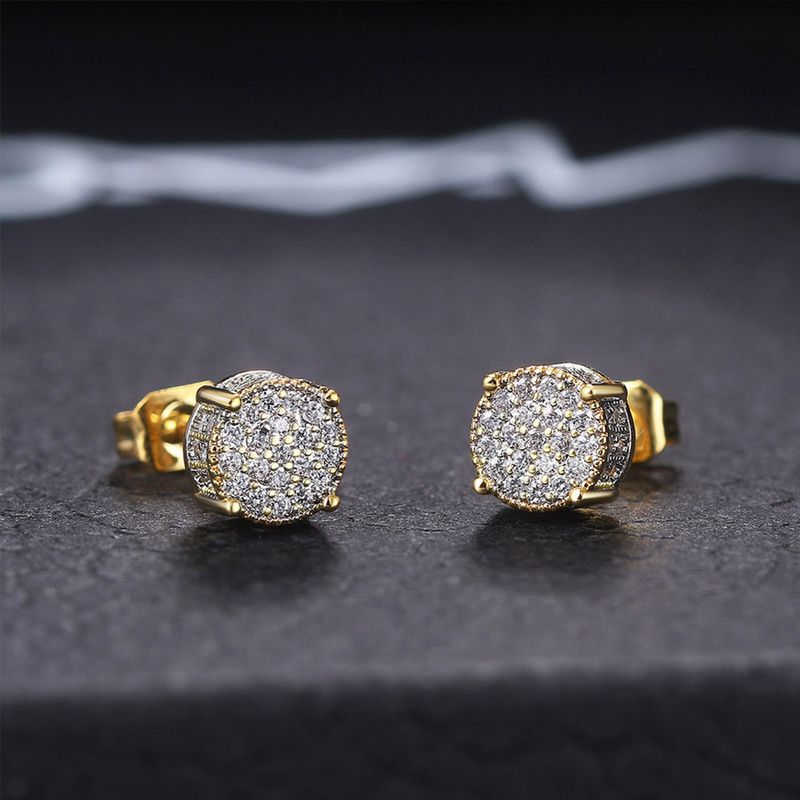 Orecchini unisex alla moda con cristalli e zirconi multicolori_voghion.com