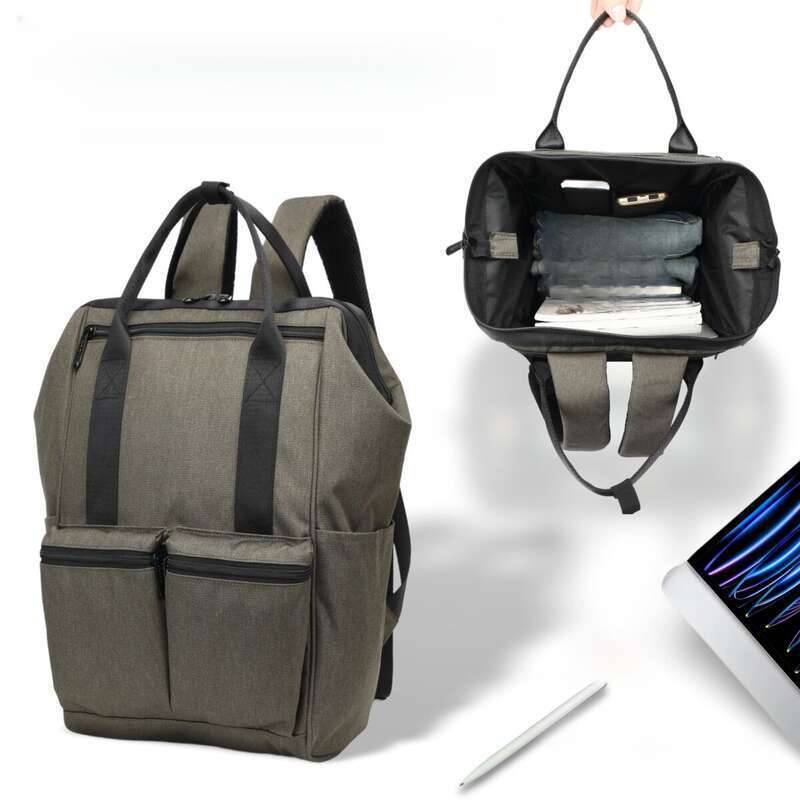 Oxford-Stoffrucksack für Herren, spritzwassergeschützt, schlichtes Design, geeignet für anspruchsvolle männliche College-Studenten_voghion.com