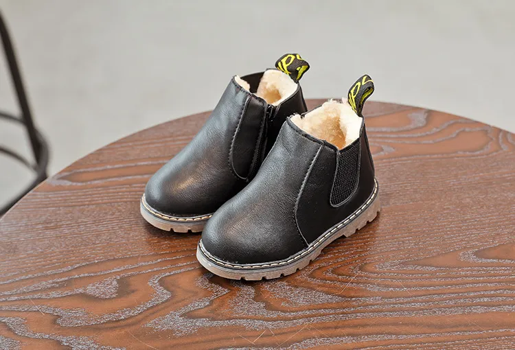 Bērnu modes bērni rudens ziemas mīkstas ādas mazuļu jāšanas zēnu potīšu zābaki meitenēm Cutefeet ikdienas apavi 21. izmērs -_voghion.com