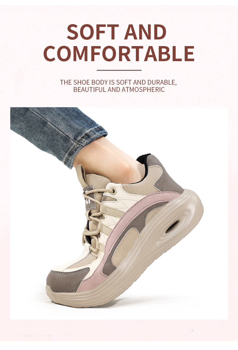 Scarpe antinfortunistiche GUYISA da donna con punta in acciaio, scarpe da lavoro leggere e morbide F129_voghion.com