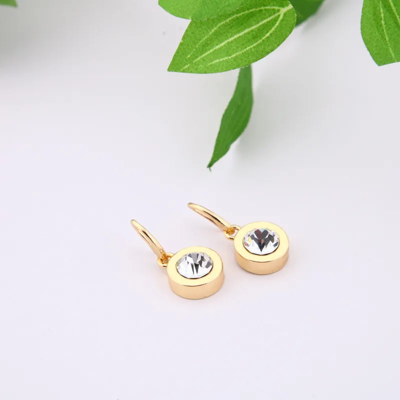 Orecchini pendenti da viaggio in argento placcato, orecchini spessi, piccoli, da donna, in metallo unico, circolari, divertenti, con diamanti_voghion.com