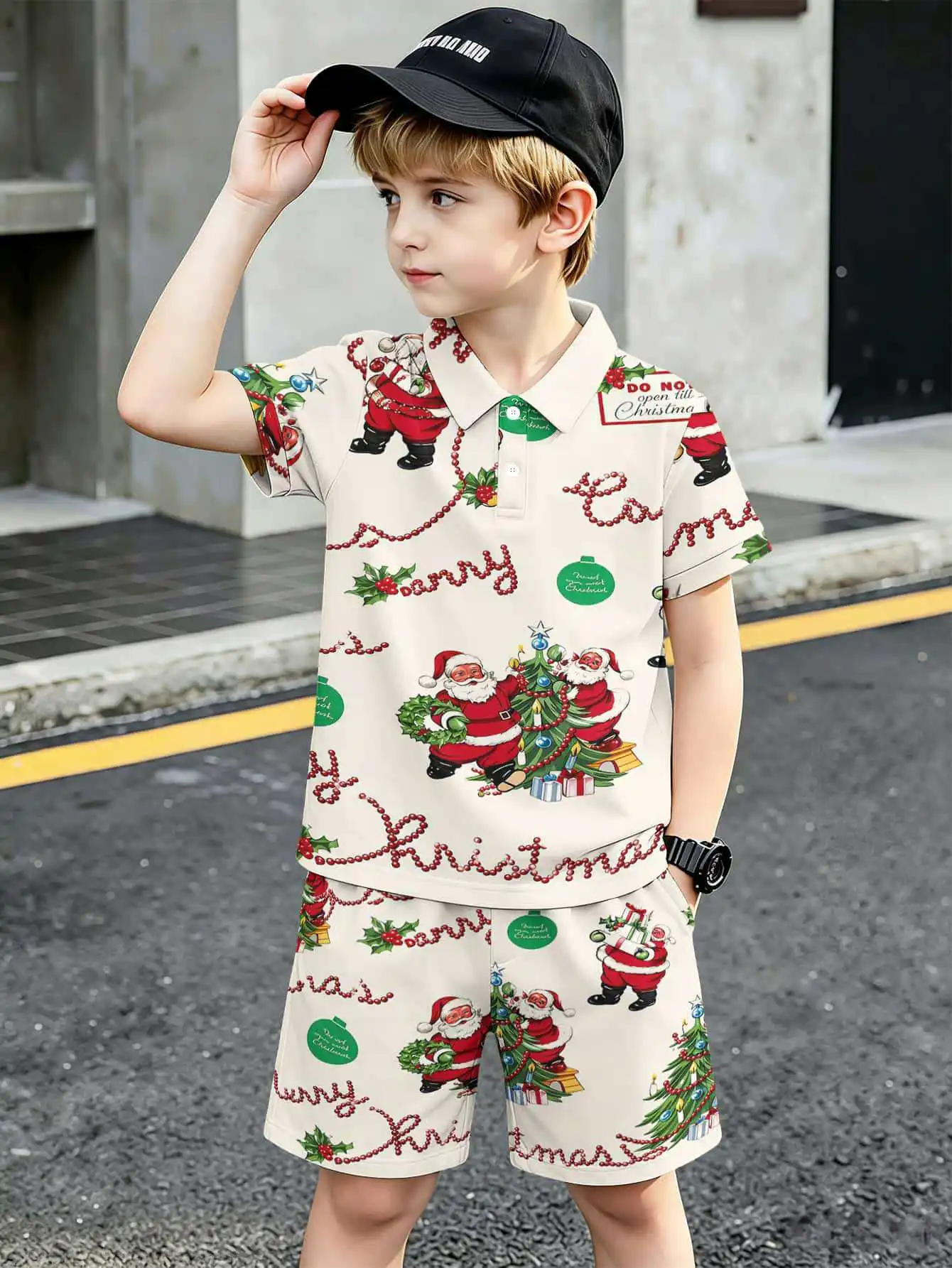 Boys Polo And Shorts Set Quick Dry Summer Outfit For Boys_voghion.com