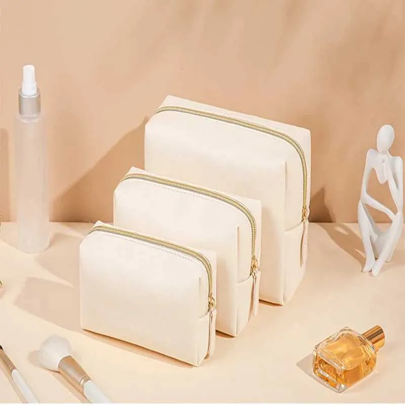 Trousse de maquillage de voyage portable de grande capacité pour femmes et filles, organisateurs de salle de bain, compartiments de rangement pour femmes Ins Ne_voghion.com