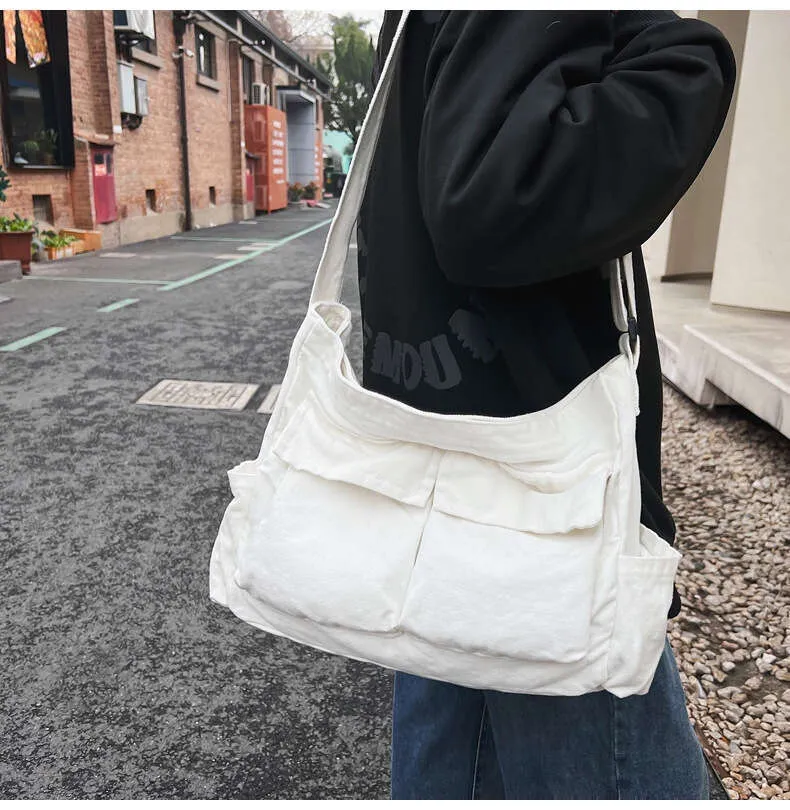 Modische Damen Umhängetasche Aus Canvas Für Freizeit Und Arbeit_voghion.com
