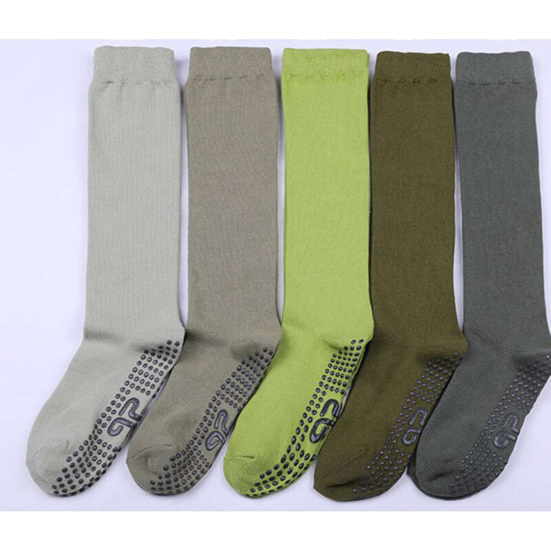 Cotton Mid Sole Anti Slip Calf Socks, Fitness Yoga Dance Sports Socks_voghion.com