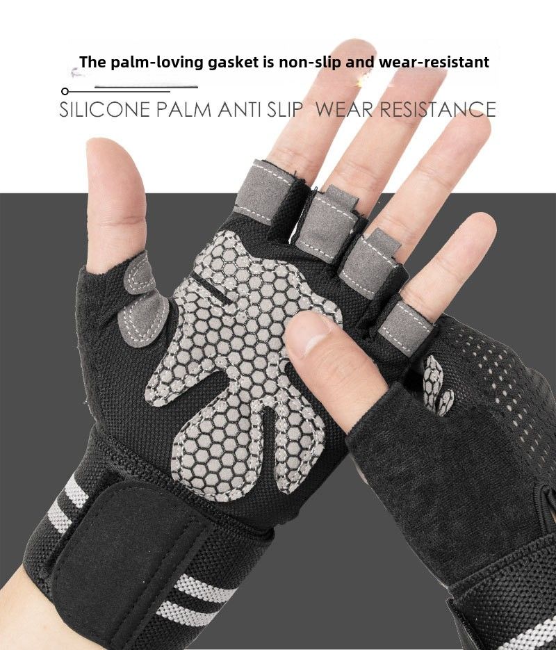 Fiess mit Handgelenkschoner, Laufen, Bergsteigen, Anti-Verschleiß-Halbfinger-Gl, Training, Outdoor-Radfahren, Sport, Fiess_voghion.com