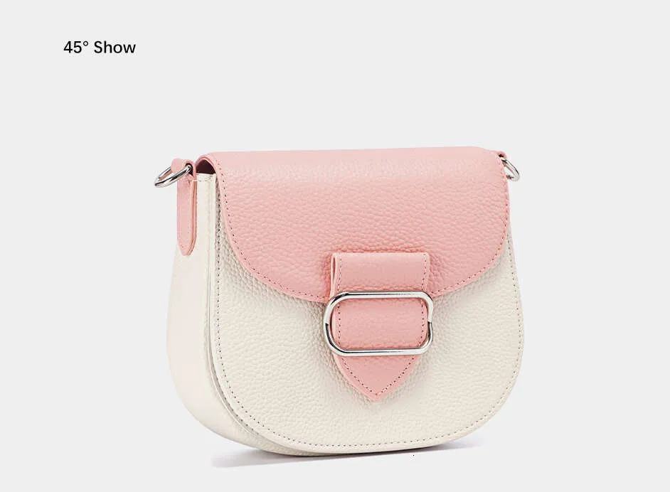 Zency Donna 100% Vera Pelle Borsa a Tracolla Piccola Borsa a Tracolla da Ascella con Due Cinghie per l'Estate_voghion.com