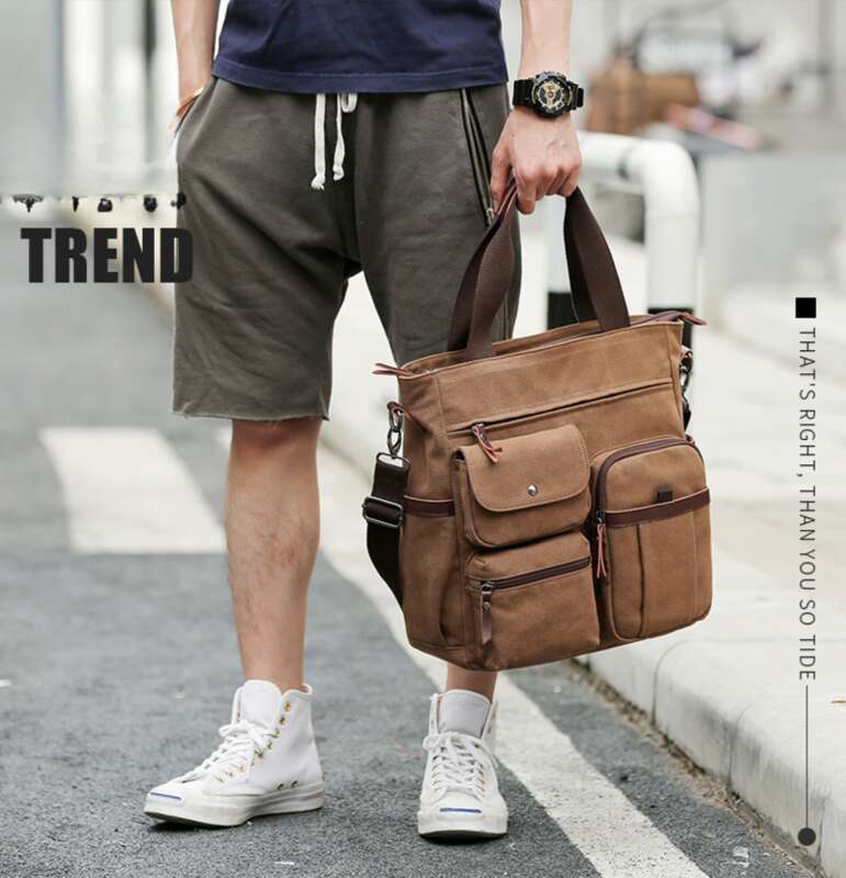Pánská taška z plátna pro firmy, prémiová taška přes rameno, ležérní lehká crossbody taška, pánská aktovka_voghion.com