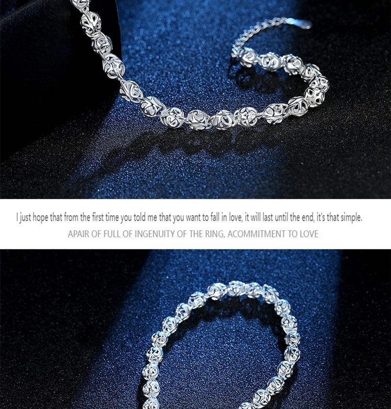 Nuovo braccialetto coreano Hollow S Sier, braccialetto da donna_voghion.com