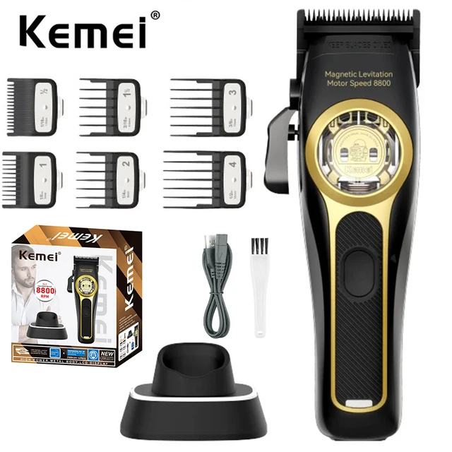 2373 Borbély Fade Clippers Professzionális Akkus Trimmer Elektromos Férfi Hajvágó Mágneses Motor 8800RPM_voghion.com