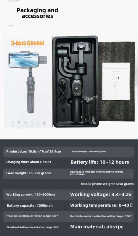 F10 PRO Handheld-Telefon Drei-Achsen-Gimbal-Stabilisator Shake, Internet-Promi-Live-Streaming-Achse Anti-Shake-Shooting_voghion.com