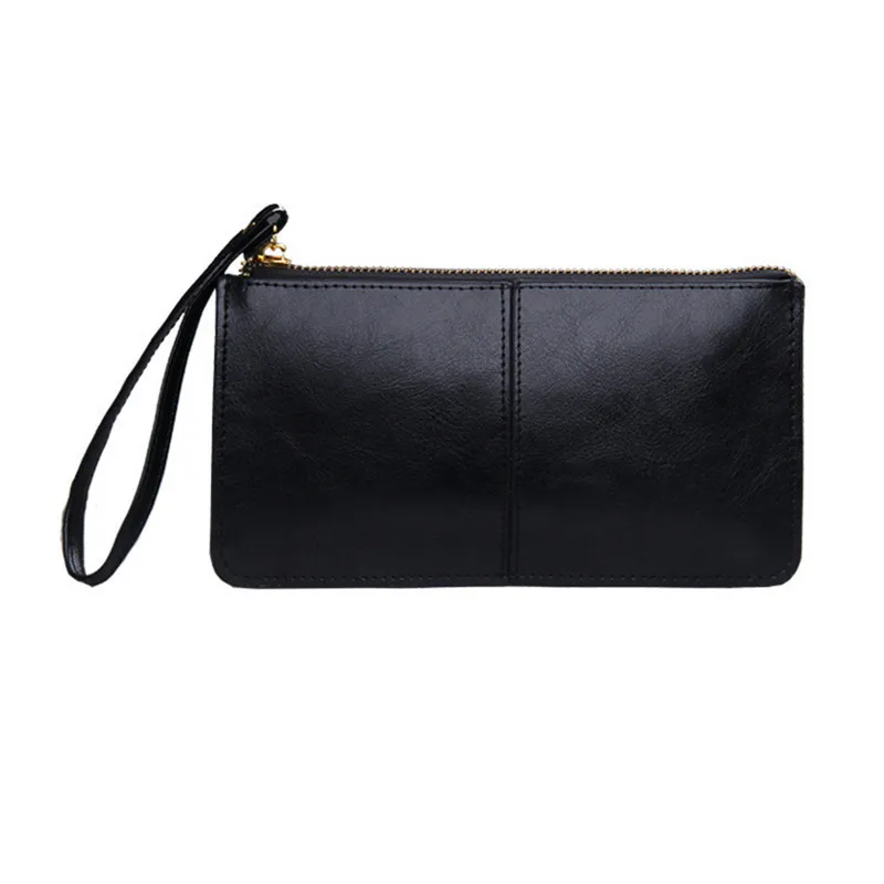 Yogodlns Fashion Solid Color Wallet Female PU Leather Handbag Long Zipper Clutch Card Holder Coin Purse Multi-layer_voghion.com