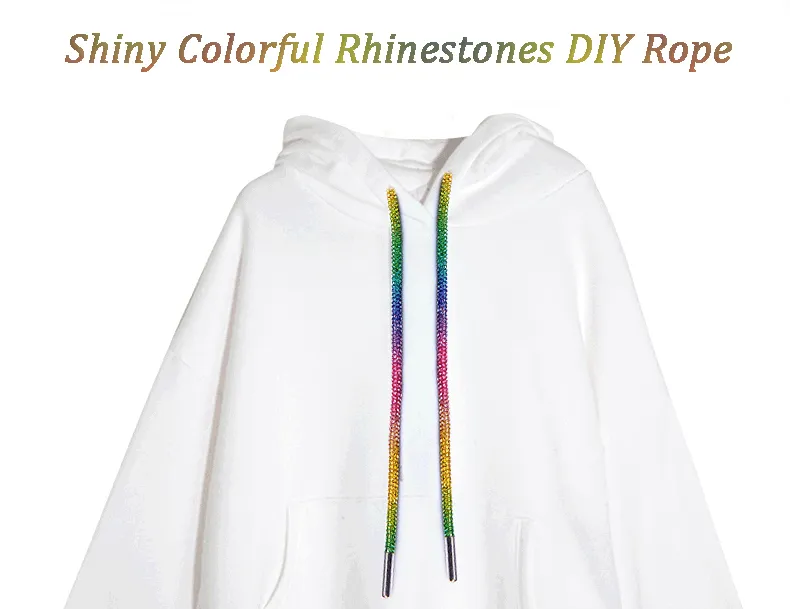 1 STÜCKE Runde Schnürsenkel Regenbogen Dia Schnürsenkel Schnürsenkel Kordelzug DIY Hose Hoodie Kleid Gürtel Zubehör 220718_voghion.com