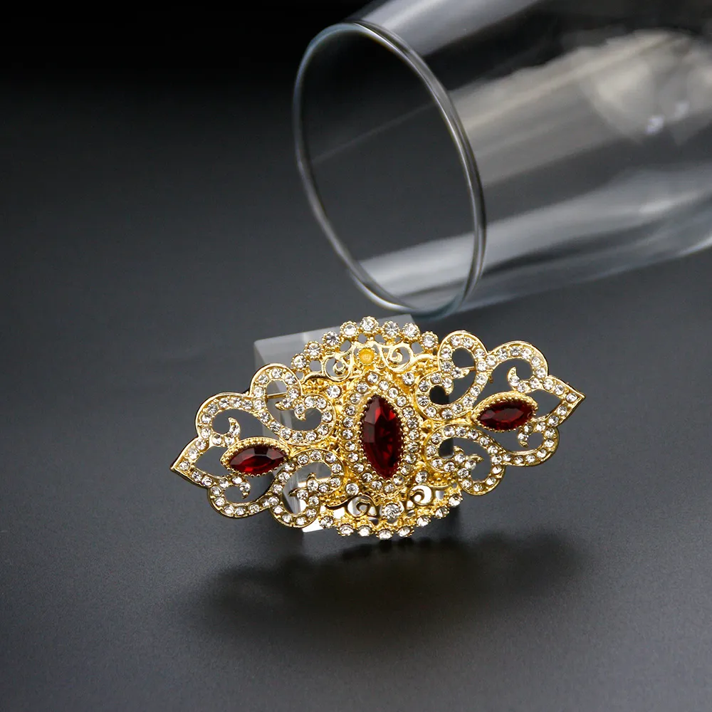 Rintaneulat Sunspicems täyskristalli naisten rintaneula kullanvärinen marokkolainen kaftan hääkorut kukkapinnien hääjuhlat bijoux_voghion.com