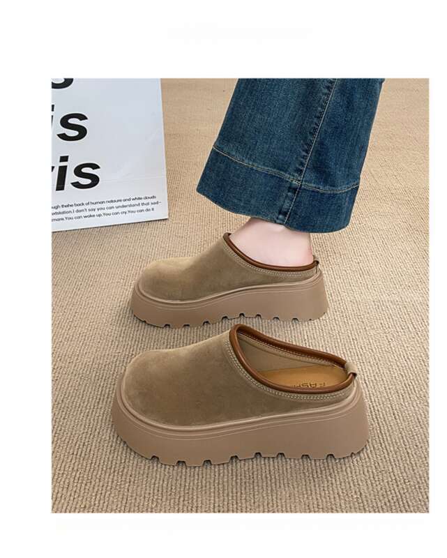 Damenschuhe Semi Drag Harken Sponge Cake Dicke Zehenkappe, Halbschuhe, Single Kicks_voghion.com