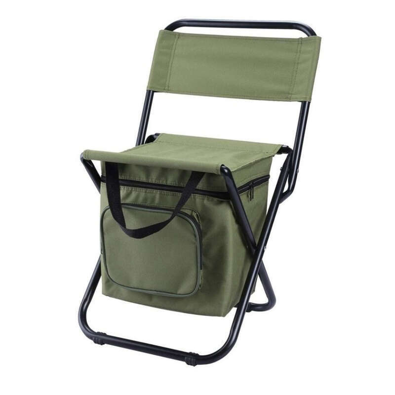 Tragbarer, faltbarer 3-in-1-Freizeit-Outdoor-Camouflage-Pony-Camping-Angel-Eisbeutelstuhl_voghion.com