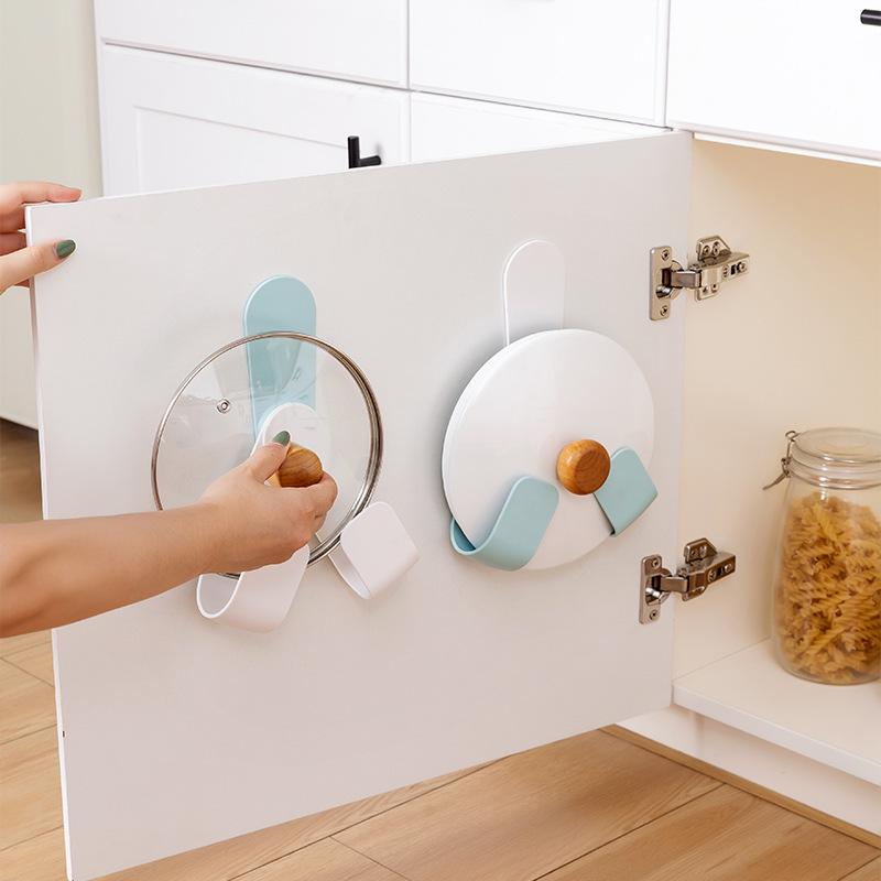 New Adjustable Pot Lid Holder Cabinet Door Pan Lid Organizer Cutting Boards Pots Hanging Holders pan pot cover rack for kitchen_voghion.com