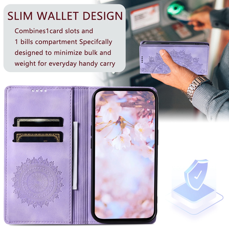 Strong Magnetic Wallet Case with Card Slot S22 S21 S20 S10 S9 Stand Flip Leather Cover for S24 S23 Ultra S23FE_voghion.com