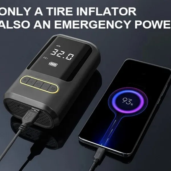 Portable Tire Inflator Air Compressor With Led Light For Vehicles_voghion.com