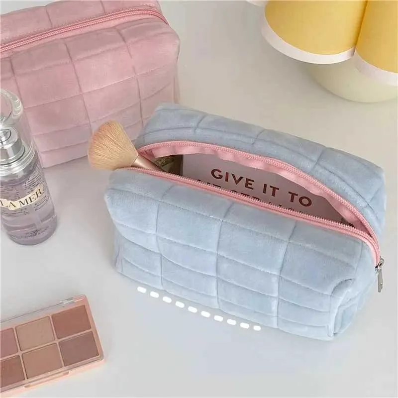 Kosmetiktasche aus massivem Fell, große Damen-Organizer mit Reißverschluss, Handtasche, Schreibwaren, Bleistiftbox, Reise-Make-up-Stanze_voghion.com