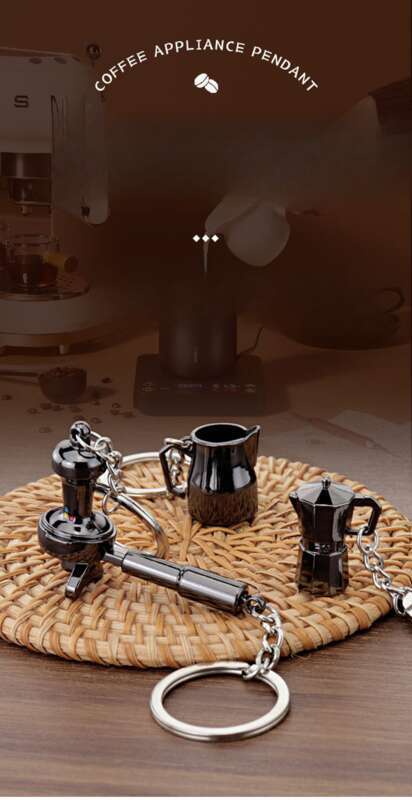 Pendentif clé de voiture en métal 3D, porte-clés ustensile à café, cadeau commémoratif d'anniversaire de magasin_voghion.com