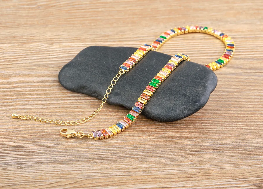Cubic Zirconia Collar Necklace Bohemian Style Adjustable Chain_voghion.com