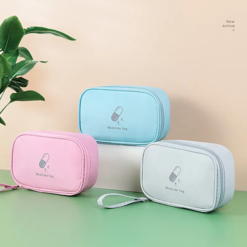 Erste-Hilfe-Tasche Tragbare Medizin Aufbewahrungsbox Notfall-Kits Pillen Paket Container Für Home Reise Büro_voghion.com
