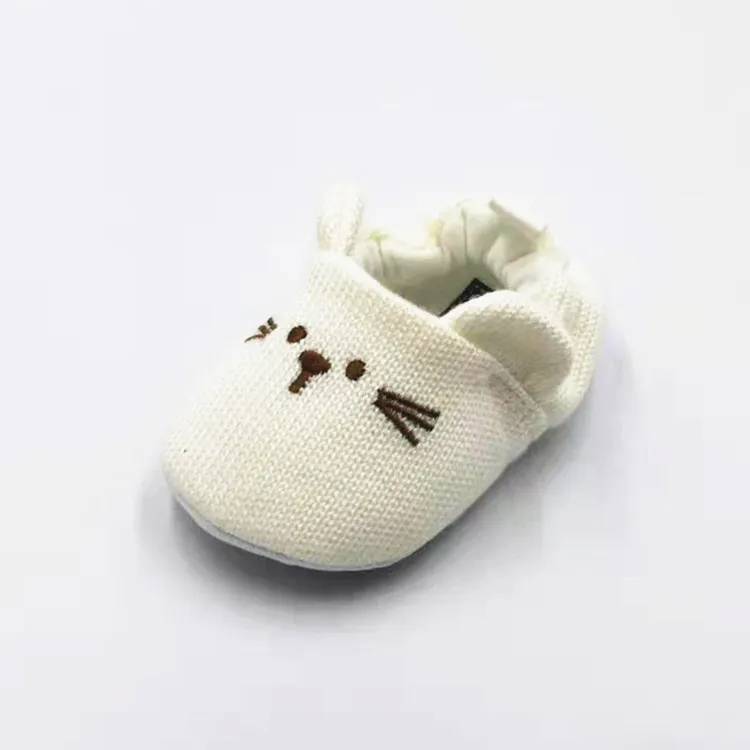 Adorabil pentru sugari Toddler băiat fată tricotată pătuț pantofi Cutefeet drăguț desene animate anti-alunecare Prewalker Baby papuci 0-18 luni_voghion.com