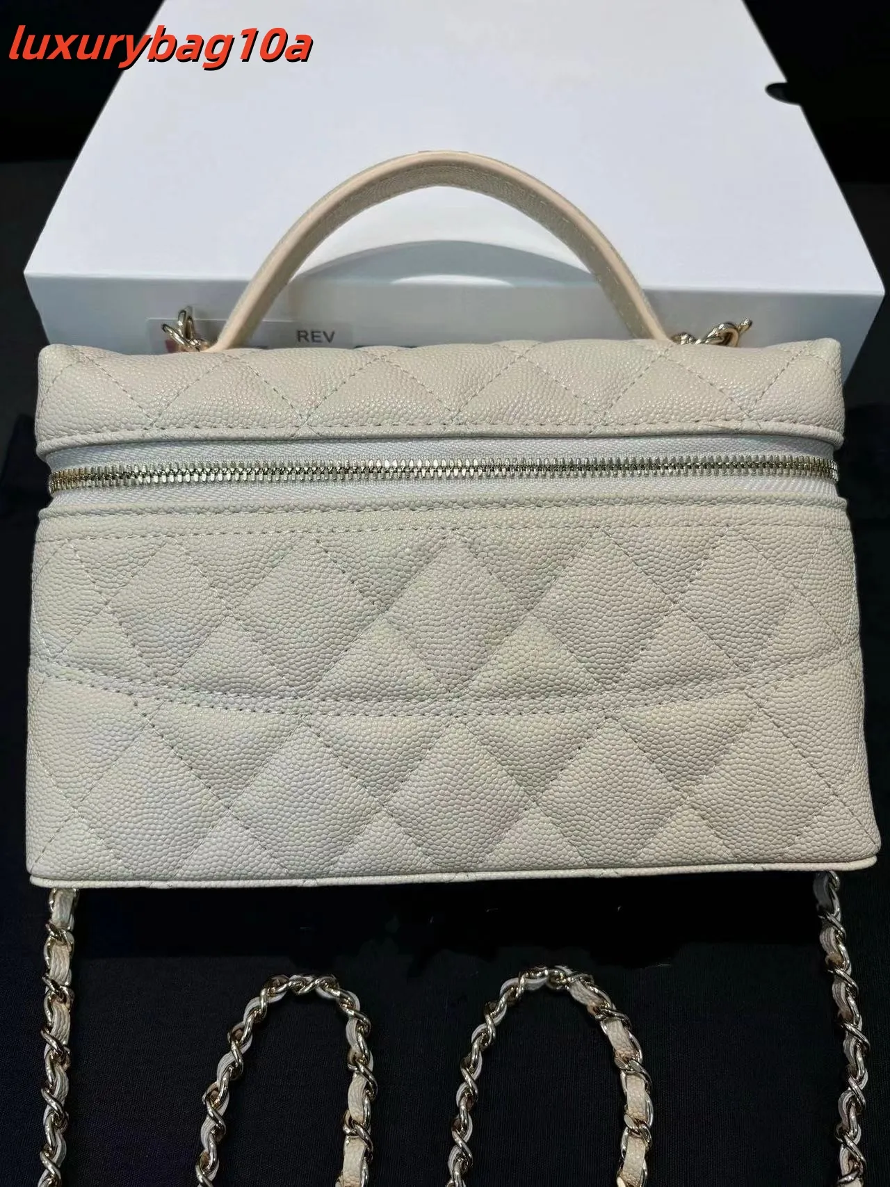 Borse tote da donna, borsa a mano porta pranzo in pelle trapuntata con tracolla dorata staccabile, borsa a tracolla con catena, pochette_voghion.com