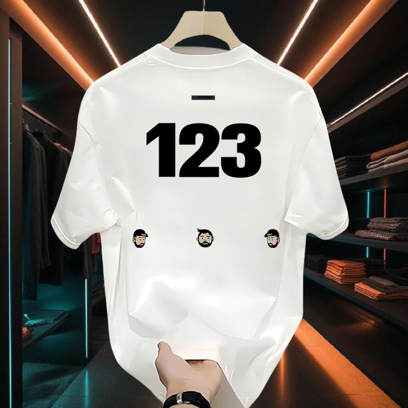 2024 Summer Alphabet Printed Simple Versatile Short Couples Half Sleeved T-shirt For Men's And Women's Tops_voghion.com