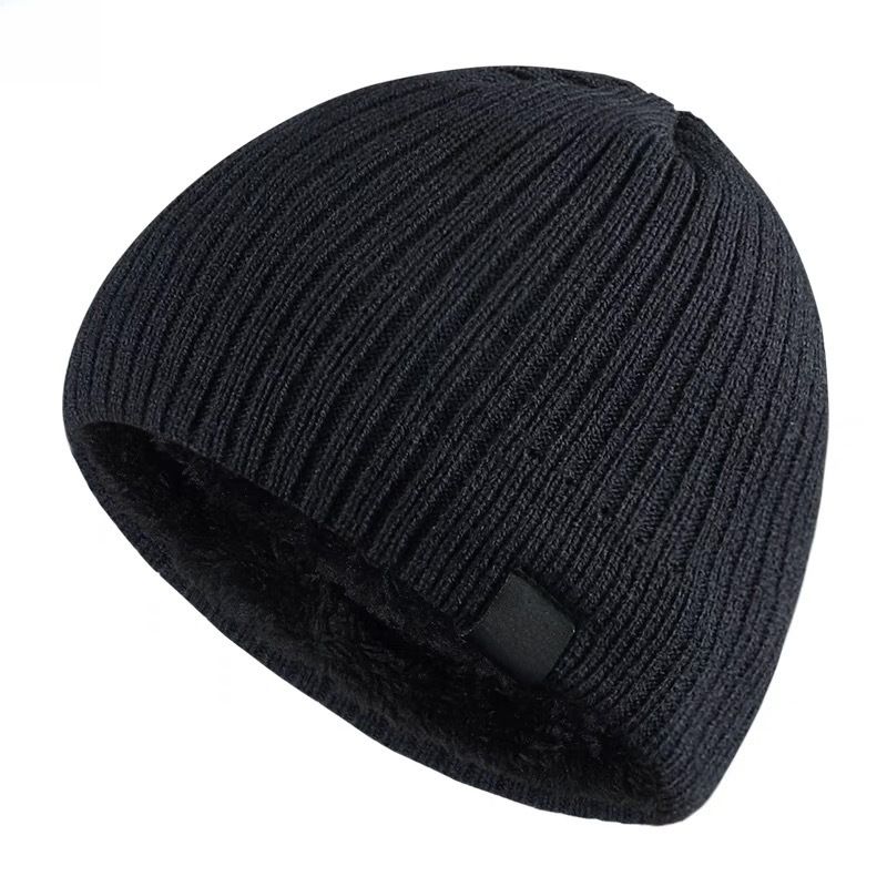 Unisex-Mütze mit Fleece-Innenfutter, dicke, warme Ohrenschützer, geschlossene Zehenpartie, gestrickte Herrenmütze, neue winddichte, kältebeständige Wollmütze_voghion.com