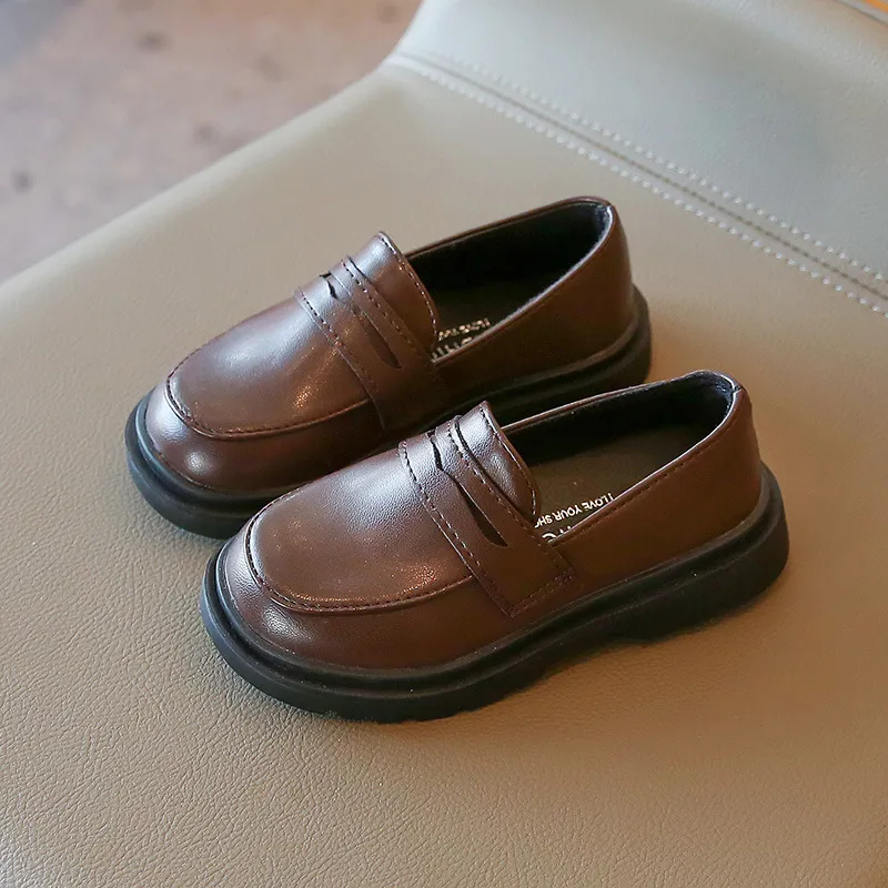 Kinderslipper Aus Leder Flache Freizeitschuhe Für Mädchen_voghion.com