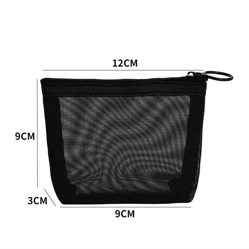 5/1 pezzo di organizer da viaggio portatile per cosmetici, piccolo, trasparente, in rete, rosso, Y241023_voghion.com