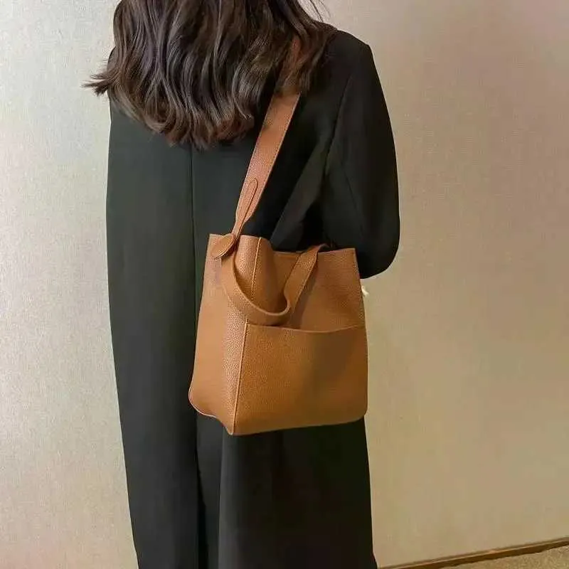 Eimer-Schulter-Seitentaschen für Frauen 2024 Weibliche Designer Trend Kleine Leder Umhängetasche Geldbörsen und HandtaschenC241105_voghion.com