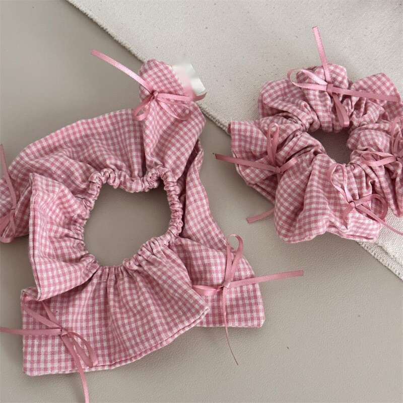 Ballet Style Bow, Large Intestine Headband, New Niche Design, Plaid Girl Sweet Headband Hair Accessory_voghion.com